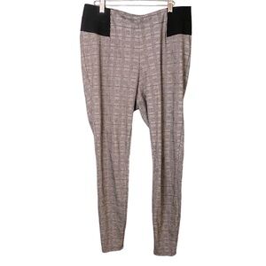 Lane Bryant Black and White Elastic Waist Plaid Dress Pants Women's Size 14/16